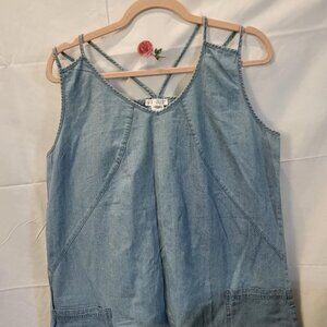 Venus, New, Blue Sleeveless with Straps Dress, size XL